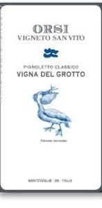 Вино Orsi Vigneto San Vito  Vigna del Grotto Colli Bolognesi Classico Pignoletto  Орси Виньето Сан Вито Винья дель Гротто Колли Болоньези Пиньолетто 2017 750 мл