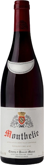 Вино Domaine Thierry et Pascale Matrot  Monthelie AOC   Вино Domaine Thierry et Pascale Matrot  Monthelie AOC  2017  750 мл
