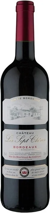 Вино Chateau Les Sept Chenes Bordeaux red AO 2023   750 мл