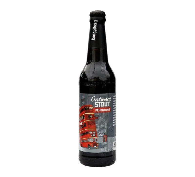 Пиво Knightberg Oatmeal Stout /Найтберг "Овсяный Стаут Реновация" 500 мл