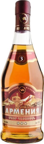 Коньяк армянский Мать Армения  выдежрка 3 года 750 мл