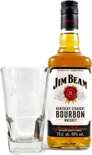 Виски Jim Beam with glass  1000 мл