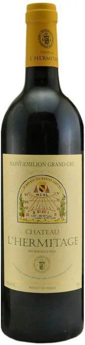 Вино Chateau L'Hermitage, Saint Emilion Grand Cru, Шато Л'Эрмитаж, 2001, 750 мл