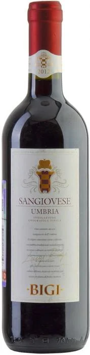 Вино Bigi, Sangiovese, Umbria IGT, БИДЖИ Санджовезе Умбрия IGT, красное сухое, 0,75л.