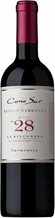 Вино Cono Sur  Single Vineyard  Carmenere Cachapoal Valley DO  Коно Сур Сингл Виньярд  Карменере 2012  750 мл
