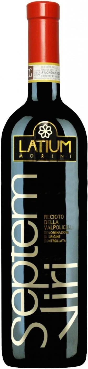 Вино Latium Morini,"Septemviri", Recioto della Valpolicella DOC, 2009/Вино Латиум Морини, "Септемвири", Речото делла Вальполичелла, 2009, 500 мл
