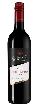 Вино Nederburg 1791 Недербург 1791 Cabernet Sauvignon  Каберне Совиньон 2018 750 мл
