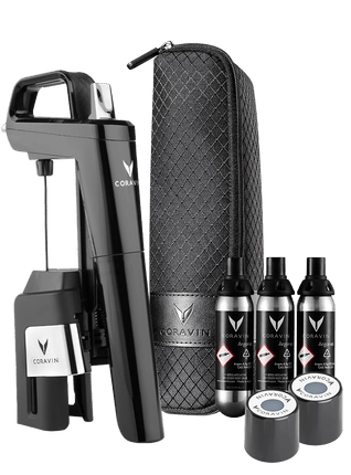 Система для подачи вин по бокалам Coravin Model 6  Модель 6 черный глянцевый  + 3 капсулы + игла + 2 пробки + чехол для переноски
