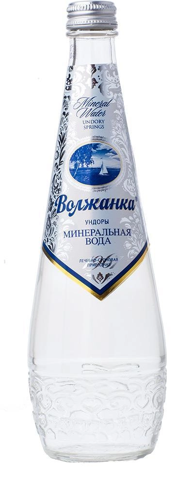 Вода  Волжанка минеральная газированная вода в стекле 500 мл