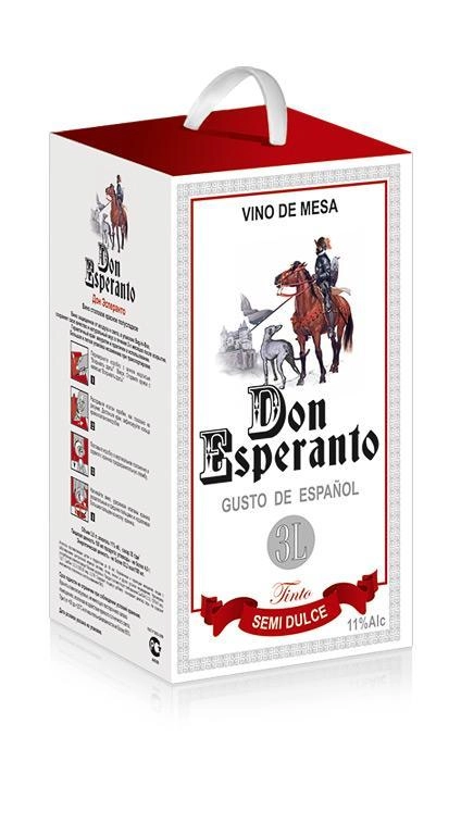 Вино столовое Don Esperanto Дон Эсперанто красное полусладкое 3000 мл