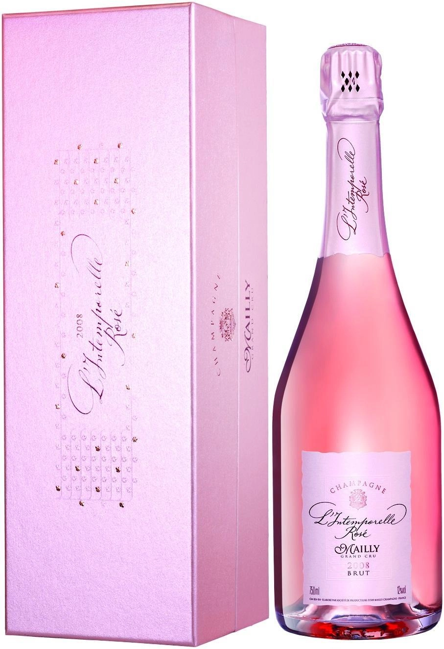 Вино Champagne Mailly  L'Intemporelle  Rose  gift box  2012 750 мл