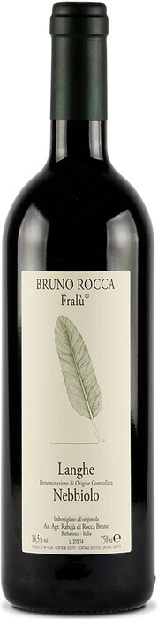 Вино  Bruno Rocca   Nebbiolo Fralu Langhe DOC Бруно Рокка  Ланге Неббиоло Фралу  2021 750 мл 14,5 %