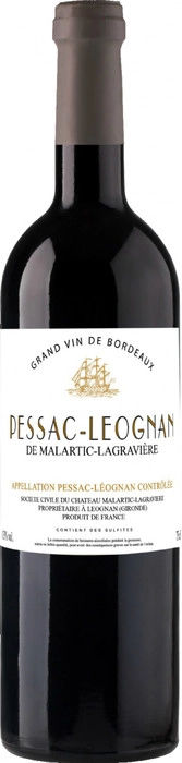 Вино Pessac-Leognan de Malartic-Lagraviere AOC  Пессак-Леоньян де Малартик-Лагравьер 2011 750 мл