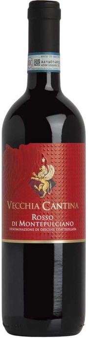 Вино Vecchia Cantina di Montepulciano Rosso Montepulciano DOC Веккиа Кантина ди Монтепульчано Россо ди Монтепульчано Био 2016 750 мл