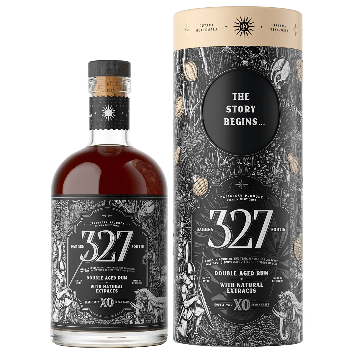 Ром  327 XO в тубе   700 мл  40 %