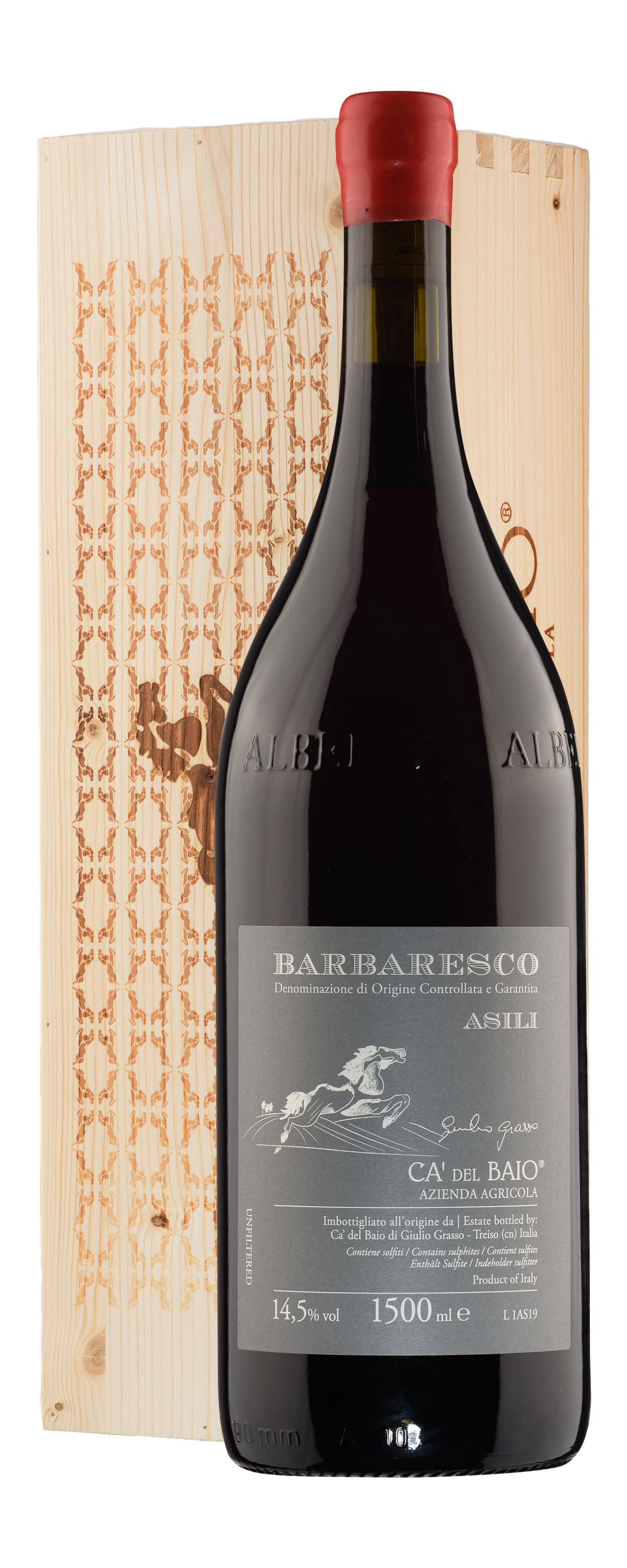Вино Ca' Del Baio Barbaresco Asili DOCG Gift Box 2020 1500 ml 14.5%