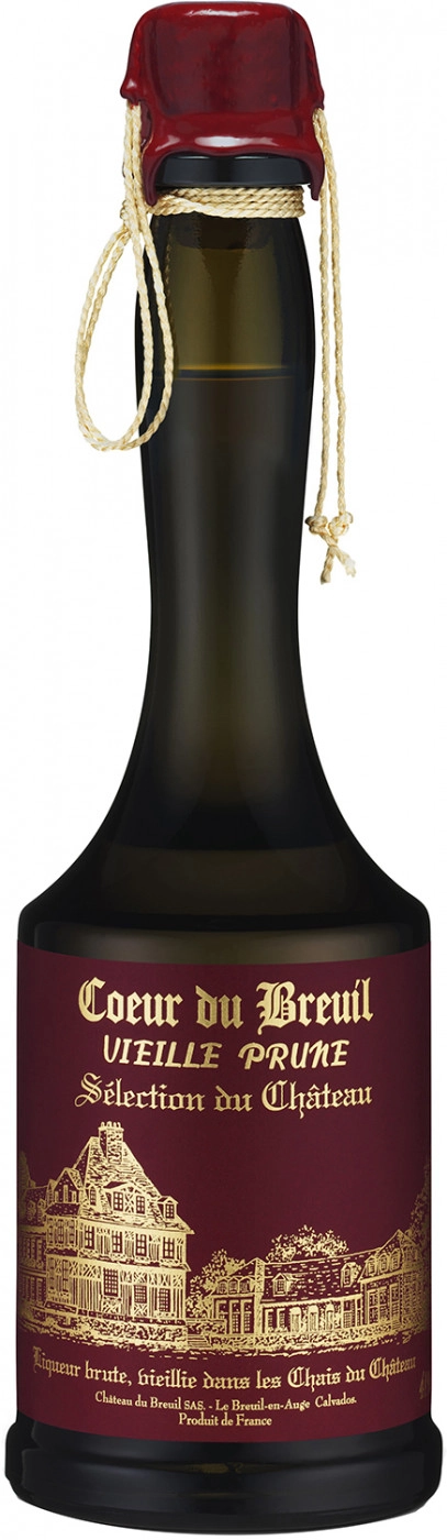 Бренди сливовое  Chateau du Breuil, "Coeur du Breuil" Vieille Prune Selection du Chateau, Pays d'Auge AOC   Кёр дю Брёй" Вьей Прюн Селексьон дю Шато  700 мл