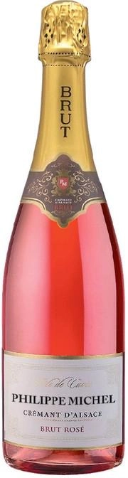 Игристое вино  Philippe Michel Brut Rose, Cremant d'Alsace AOC  Филипп Мишель  Брют Розе 750 мл