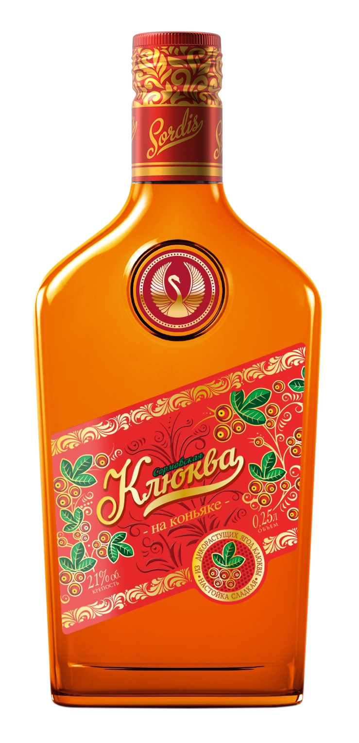 Настойка сладкая Cордис Клюква на коньяке 250 мл