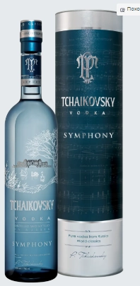 Водка Чайковский Симфония в тубе 700 мл 40%
