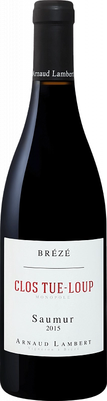 Вино   Arnaud Lambert  Breze Clos Tue-Loup Monopole Cabernet Franc Saumur  AOC  Арно Ламбер  Брезе Кло Тю-Лу Монополь Каберне Фран   2018  750 мл
