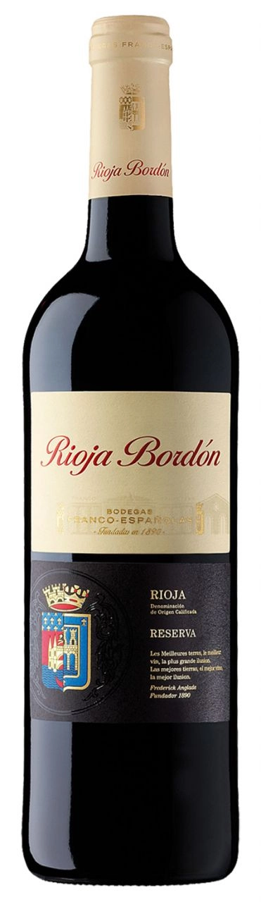 Вино RIOJA BORDON RESERVA RIOJA D.O.Ca. «РИОХА БОРДОН» РЕЗЕРВА РИОХА DOCa 2015 750 мл