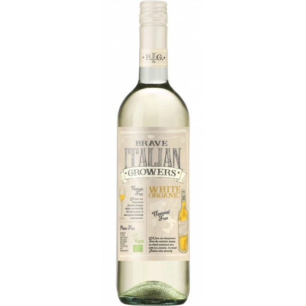 Вино Brave Italian Growers Organic Брейв Италиан Бьянко Гроуверс Органик  белое полусухое 750 мл