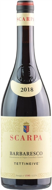 Вино Scarpa Tettineive Barbaresco 2020 750 мл 14,5%