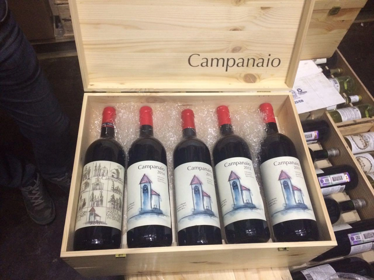 Виный набор Campanaio Кампанайо  в деревянном кейсе 750 мл