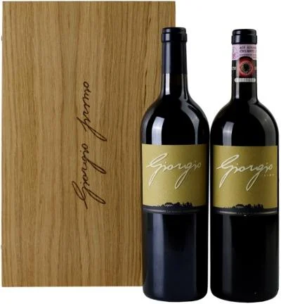 Винный набор La Massa Giorgio Primo 2 Bottles in Wooden Box Ля Масса Джорджио Примо 2 бутылки вина в деревянном футляре  2001  2010  750 мл