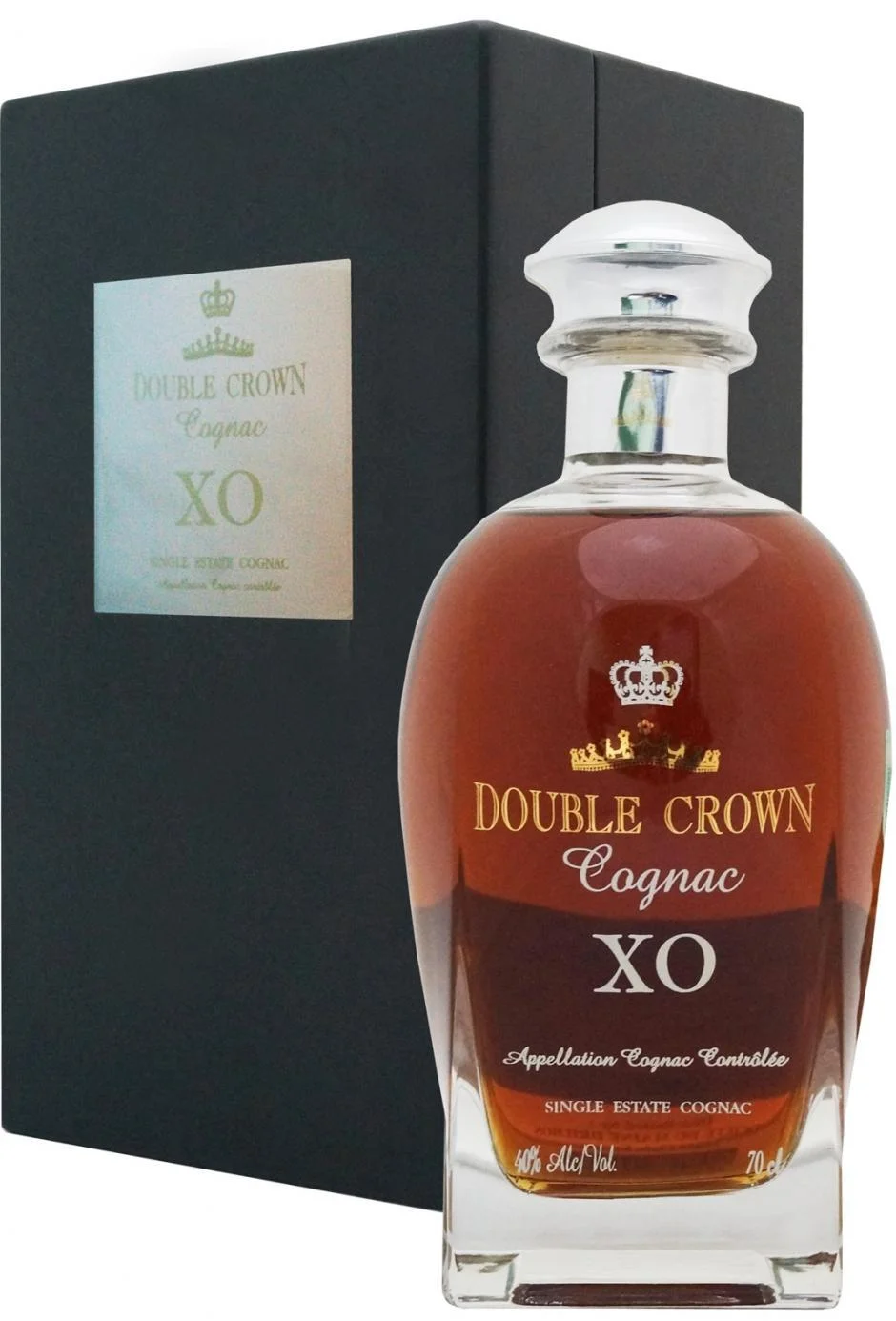 Коньяк Domaines Francis Abecassis Double Crown XO decanter & gift box Домен Фрэнсис Абекассис Дабл Краун XO декантер в подарочной упаковке 700 мл