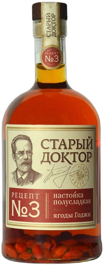Настойка Стрижамент Старый Доктор №3 Ягоды годжи  полусладкая  500 мл