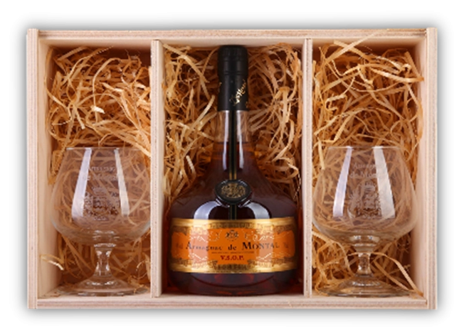 Арманьяк Armagnac De Montal VSOP  with glasses 700 мл
