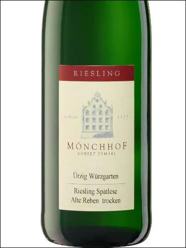 Вино Monchhof Urzig Wurzgarten Riesling Spatlese trocken Alte Reben PV  2023  750 мл
