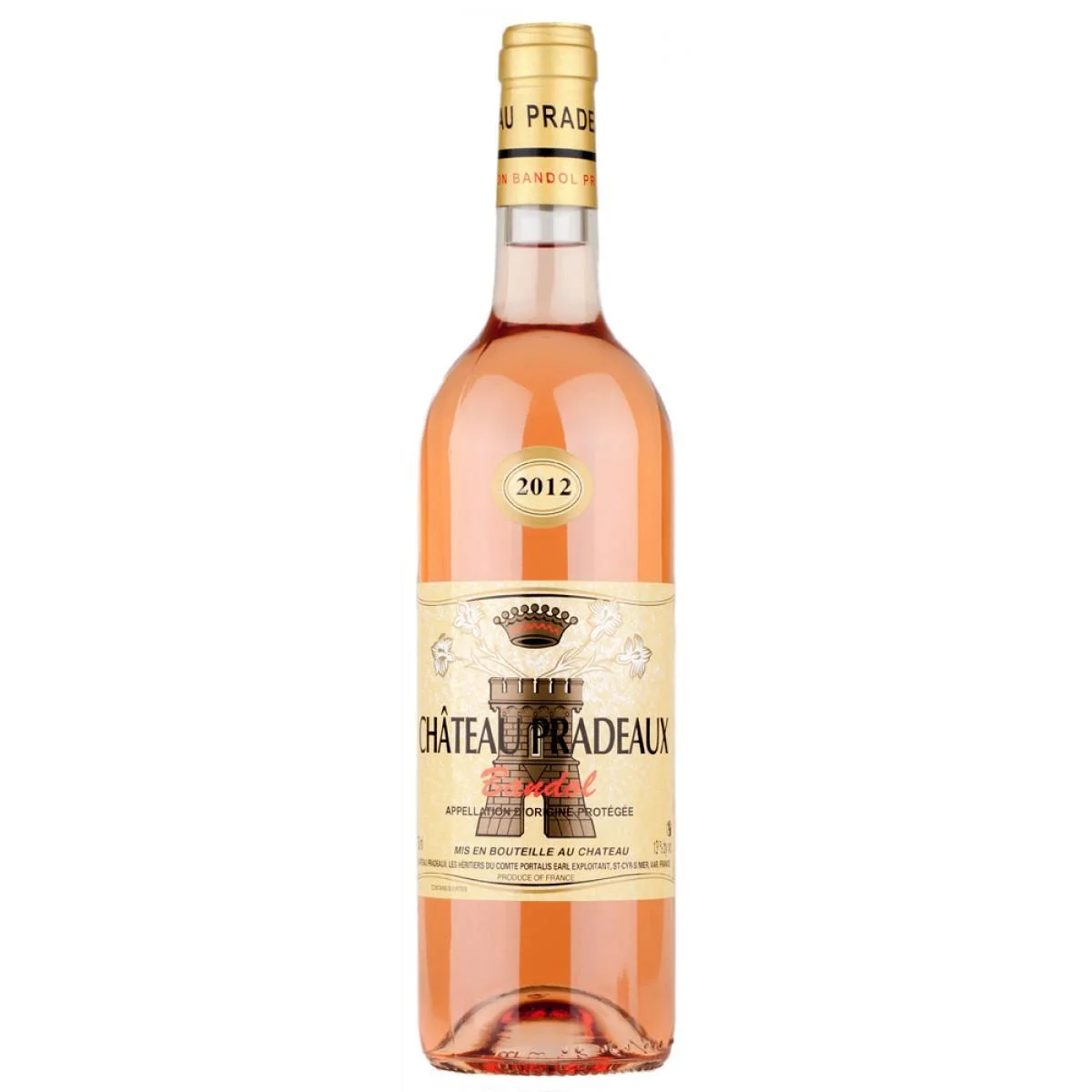 Вино Chateaux Pradeaux Bandol Rose Шато Прадо Бандоль Розе 2012 750 мл