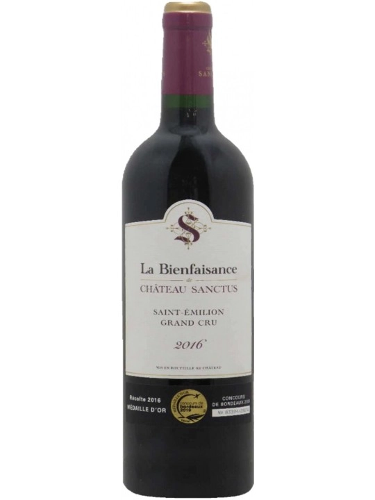 Вино  La Bienfaisance de Chateau Sanctus Saint-Emilion Grand Cru AOC  2016  750 мл