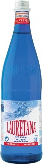 Вода  Lauretana Blue Glass   Лауретана Блю Гласс  газированная в стеклянной бутылке 750 мл