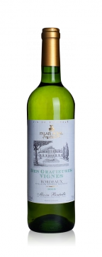 Вино La Guyennoise S. A. Bordeaux AOC. PALAIS ROYAL DES GRACIEUSES VIGNES Blanc Бордо АОС. ПАЛЕ РОЯЛЬ ДЕ ГРАСХОС ВИН Блан 2019 750 мл