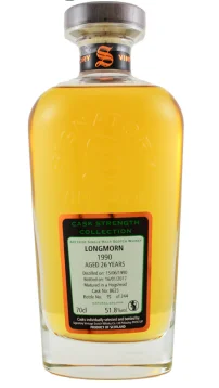 Виски Signatory Vintage, Longmorn, Лонгмор, 1990,  "world of champions 2014" Oak Cask Strength 55,4% single cask  bottle one of  271 бут. 70cl