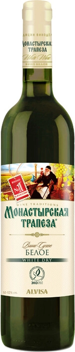 Вино Монастырская трапеза белое сухое 700 мл