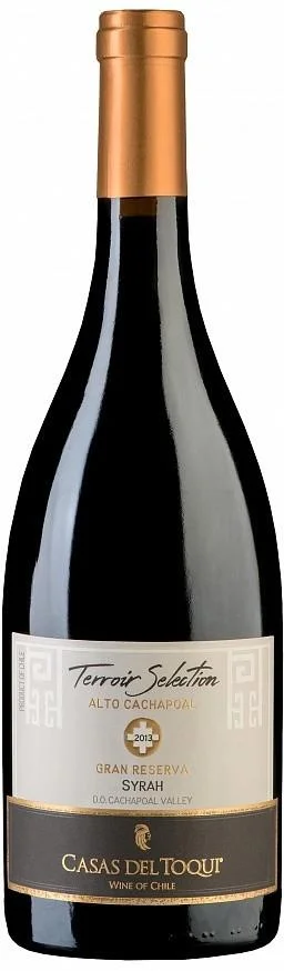 Вино Casas del Toqui, "Terroir Selection" Gran Reserva Syrah, Cachapoal Valley DO, 2013/Вино Казас дель Токи, "Терруар Селекшн" Гран Резерва Сира, 2013, 0,75