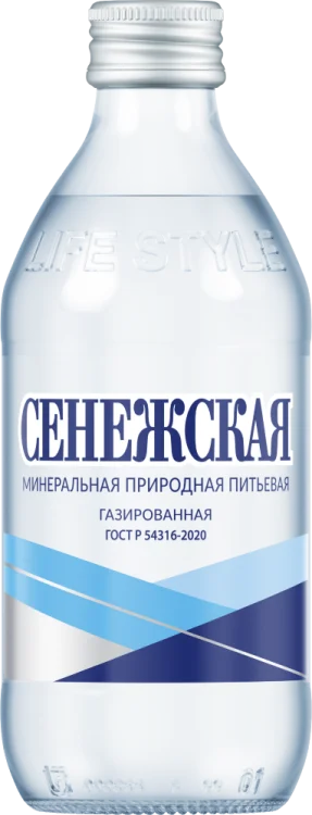 Вода природная питьевая Сенежская  газированная стекло  330 мл