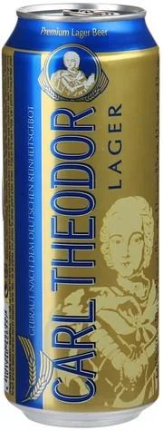 Пиво Carl Theodor Lager in can Карл Теодор Лагер в жестяной банке 500 мл