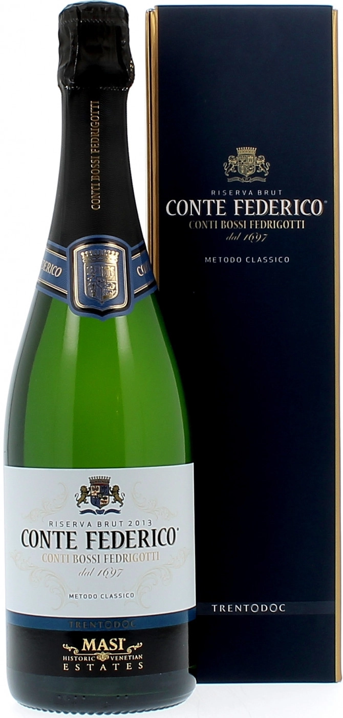 Игристое вино Conte Federico Riserva Brut  Metodo Classico gift box  750 мл