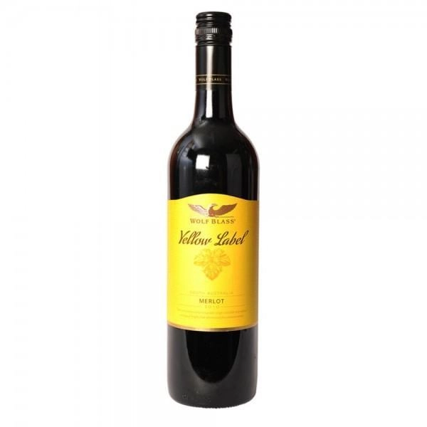 Вино Wolf Blass  Yellow Label Merlot  Вульф Бласс Еллоу Лейбл Мерло 2016 750 мл