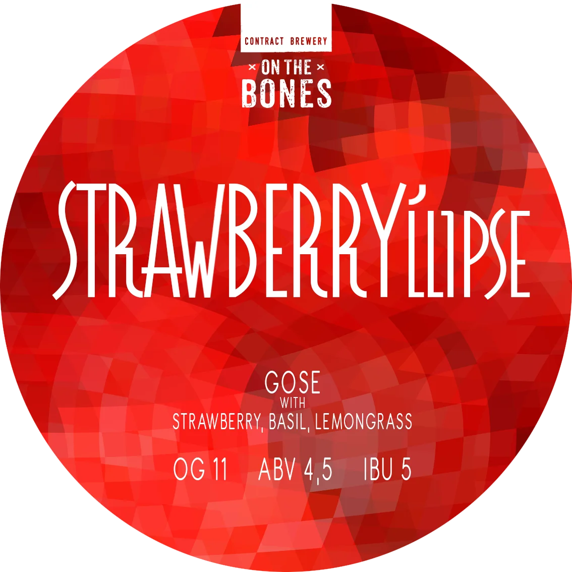 Пиво On the Bones  Strawberry'llipse  Он зе Бонс  Стрэберри Липс   ж/б 500 мл