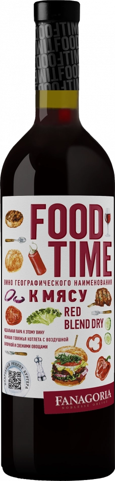 Вино Фанагория Food Time красное сухое 750 мл