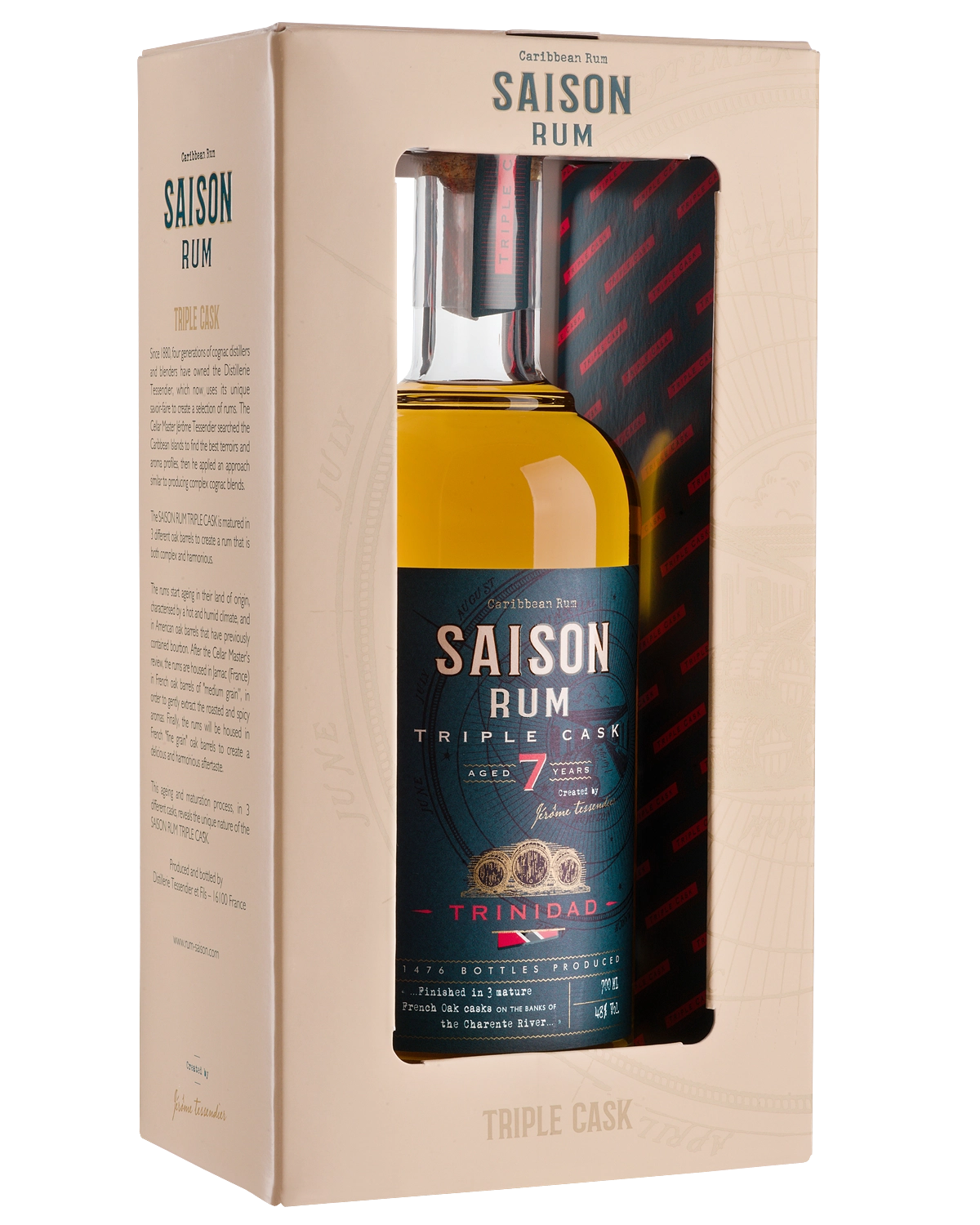 Ром Saison Triple Cask Trinidad 7 Y.O. in gift box 700 мл