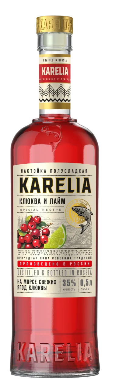 Настойка полусладкая Карелия Клюква и Лайм  500 мл