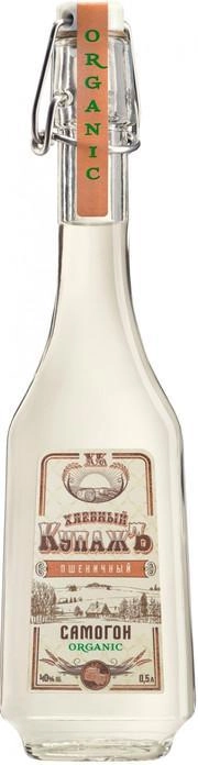 Самогон  Хлебный Купажъ Органик Пшеничный 500 мл